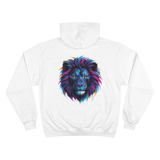 Colorful Lion Graphic Champion Hoodie Printify