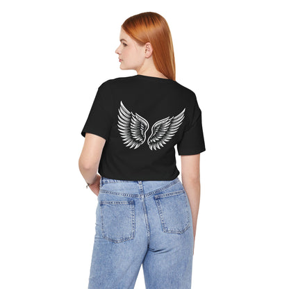 Rose and Wings Jersey Tee Printify