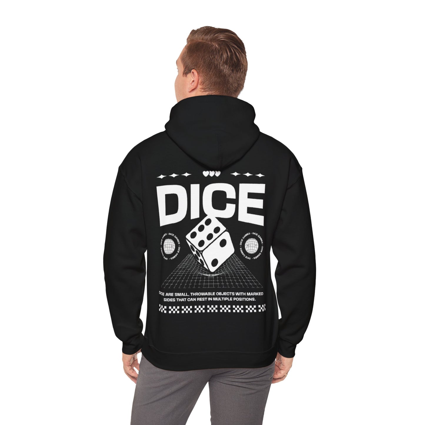 Dice Hooded Sweatshirt Printify